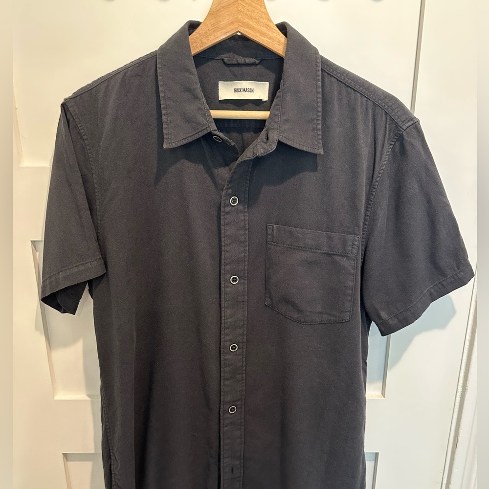 Buck Mason Draped Twill One Pocket Shirt Medium